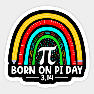 Pi Day Pi Symbol Rainbow Math Teacher Kids Sticker